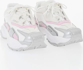 Versace Sneakers Basse in Pelle e Tessuto Color Block Versace