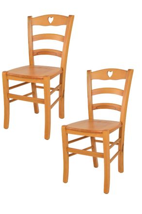 Tommychairs Tommychairs 2 Sillas Cuore En Madera De Haya Color Miel
