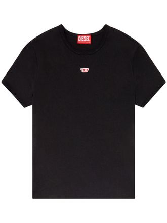 Diesel logo-embroidered T-shirt - Black