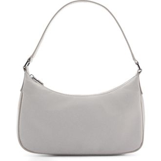 Mango Small Nylon Shoulder Bag in Light/Pastel Grey at Nordstrom