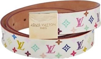 Louis Vuitton Pre-owned Belts, female, White, Size: ONE SIZE Pre-owned Monogram Multicolore Belt