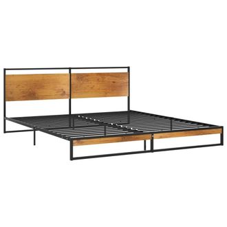 Berkfield Home Bed Frame Metal 180x200 cm Super King in Black