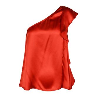L'autre Chose Zijden Blouse - Dames - Blouses - Rood - S - Overhemden