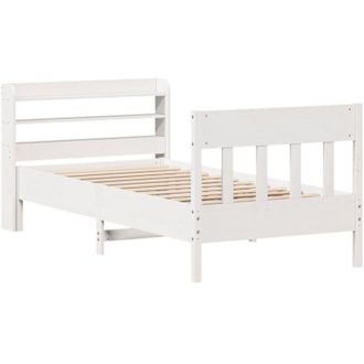 vidaXL Vidaxl - Estructura De Cama Sin Colch&oacute;n Madera Maciza Blanca 75x190 Cm