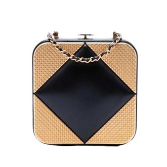 Chanel Pre-owned Crossbody Tas - Dames - Vintage Clutch - Zwart - ONE Size - Leer - Vintage