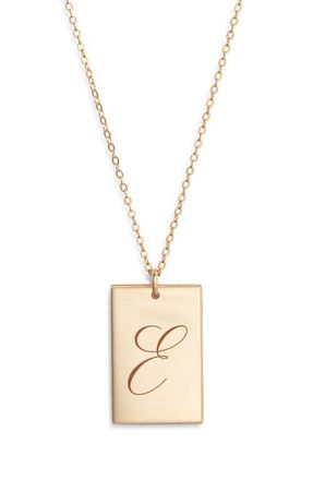 Set & Stones Stella Initial Pendant Necklace in Gold/e at Nordstrom