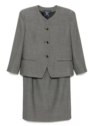 Burberry 1990-2000s setup suit jacket skirt - women - Wool - One Size - Grey