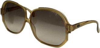 Dior Pre-owned Vintage Zonnebril - Dames - Vintage Accessoires - Geel - ONE Size - Vintage