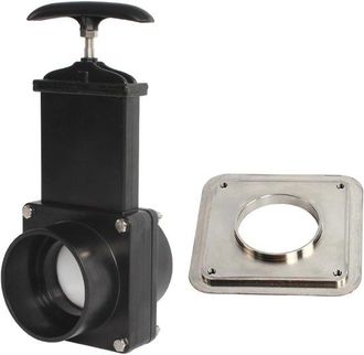 OEM V&aacute;lvula De Cierre Manual De Pl&aacute;stico (paquete De 2), 63 Mm, Carcasa Duradera Con Paso De Flujo Y Asa Met&aacute;lica Para Caravanas