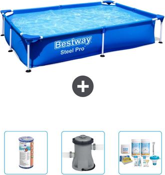 Bestway Piscina Bestway Steel Pro Rectangular - 221x150x43 Cm - 6-piezas S22706