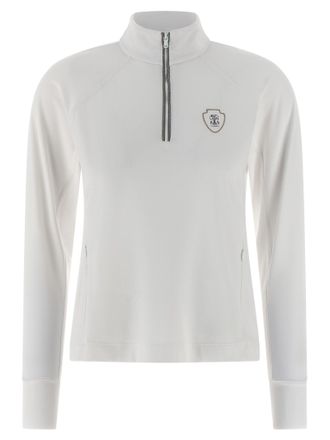 Brunello Cucinelli Precious Half Zip Sweaters And Cardigans White