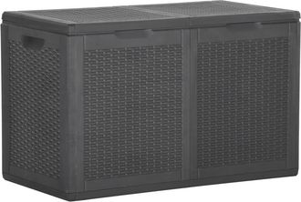 vidaXL Baule Da Giardino 180 L Nero In Rattan Pp - Vidaxl