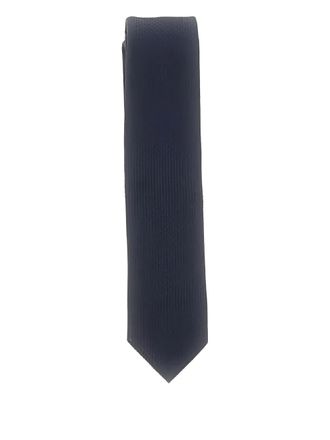 Emporio Armani textured silk tie - men - Silk - One Size - Blue