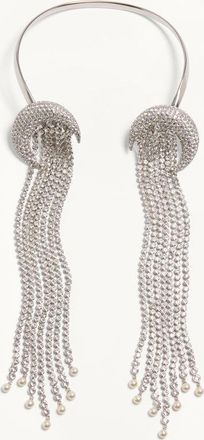 Valentino Garavani Girocollo Kabarett in Metallo, Cristalli e Perle Donna PALLADIO/CRYSTAL UNI