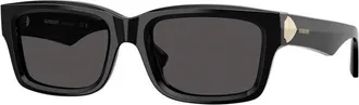 Burberry Dark Grey Rectangular Mens Sunglasses BE4443 300187 55