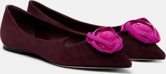 Roger Vivier Rose Vivier suede ballet flats
