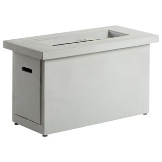 Beliani Brasero De Jard&iacute;n Patio Grc Quemador De Acero Inoxidable Gas Propano Gris Claro Ambrim