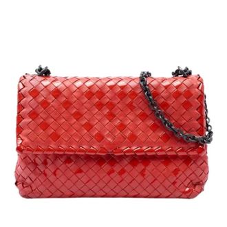 Bottega Veneta Pre-owned Olimpia Schoudertas - Dames - Pre-owned - Rood - Maat: ONE Size Leer
