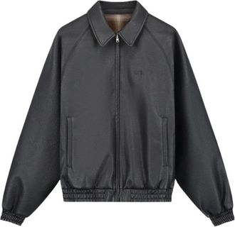 Arte Omkeerbaar Uniformjack van Leer - Heren - Bomber jackets - Zwart - XL - Leer - Jassen