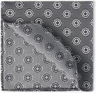 Brunello Cucinelli Pocket square with pattern in Anthracite at Nordstrom