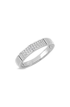 Bony Levy Diamond Stacking Ring in 18Kw White Gold at Nordstrom Rack, Size 6.5