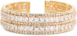 Tasha Crystal Cuff Bracelet in Gold at Nordstrom Rack
