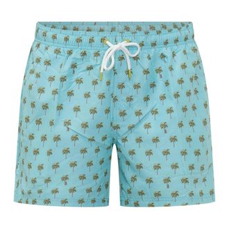 Sundek Beachwear, male, Blue, Size: XL Printed Boardshort