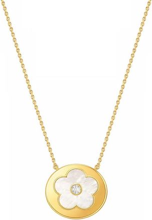 Gabi Rielle Femme Felling 14K Plated 8Mm Pearl Cz Stackable Necklace