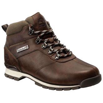 Timberland Splitrock 2 Leather Textile Mens Ankle Boots - Tobacco - Size:UK 7.5