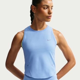 Nike Womens Swift Dri-FIT Seamless Running Tank Top in Blue | IO7858-468