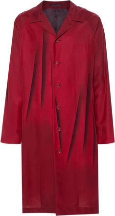 Yohji Yamamoto Silk Abstract Print Coat