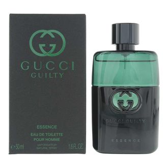 Gucci Mens Guilty Pour Homme Essence Eau de Toilette 50ml Spray for Him - Black - One Size