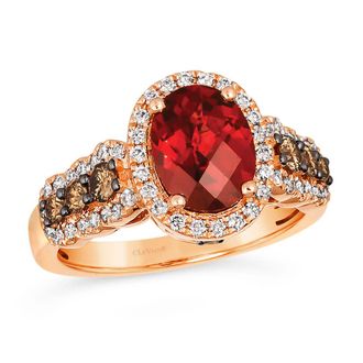 Le Vian Ladies Chocolate Rings set in 14K Strawberry Gold