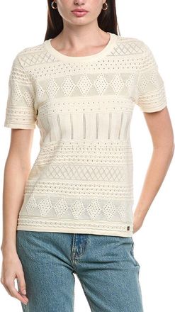 Halston Heritage Pointelle Sweater