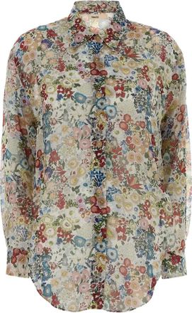 Khaite Camicia Goya In Chiffon Di Seta-Donna