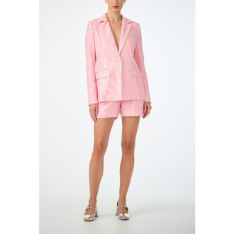 Trina Turk Alternates 2 Sequin Blazer in Desert Rose at Nordstrom, Size 4