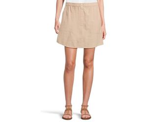 Lilla P Round Hem Skirt Womens Skirt Flax : MD, Cotton