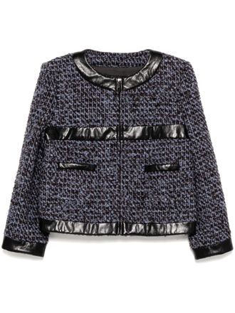 Chanel boucle jacket - women - Wool/Mohair/Nylon/Silk - 42 - Blue