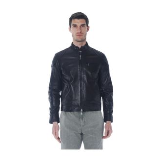 The Jack Leathers Chaqueta de motorista de cuero - Jackets - Hombre - Negro - XL