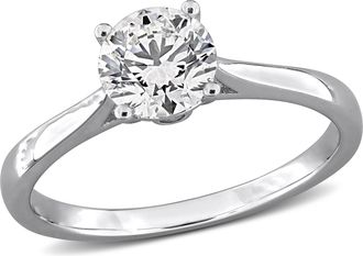 Mimi & Max Created Forever 1ct TDW Lab-Grown Diamond Engagement Ring Sterling Silver