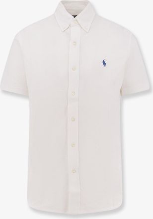 Ralph Lauren Camicia in cotone con logo ricamato frontale - POLO RALPH LAUREN - gender_Man