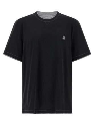 Brunello Cucinelli Black Cotton Mens T-Shirt