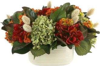 Creative Displays Inc. Fall Arrangement With Hydrangeas, Kalanchoe And Hares Tail