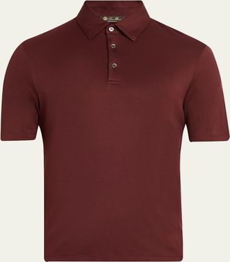 Loro Piana Mens Tremezzo Sea Island Cotton Polo Shirt
