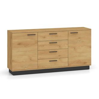 Petits Meubles Buf&eacute; 2 puertas 4 cajones paneles de mdf madera y negro