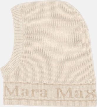 Max Mara Balaclava de lana con logo