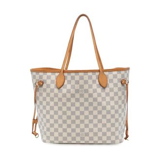 Louis Vuitton Pre-owned Tote Bags, female, White, Size: ONE SIZE Pre-owned Checkered Tote Bag