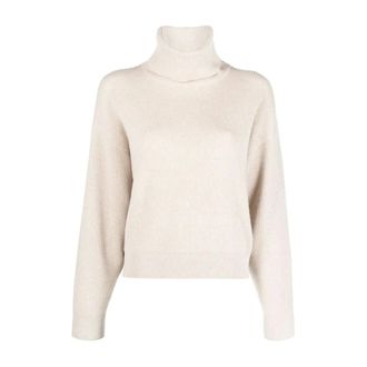 Brunello Cucinelli Truien & Vesten, Dames, Wit, M, Wol, Luxe Winterbreisels