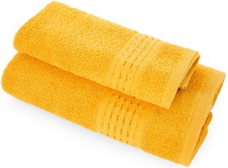 KASANOVA Coppia asciugamani bagno ocra viso e ospite