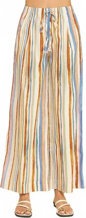 Pinch Design Stripe Wide Leg Pants In Multi Color